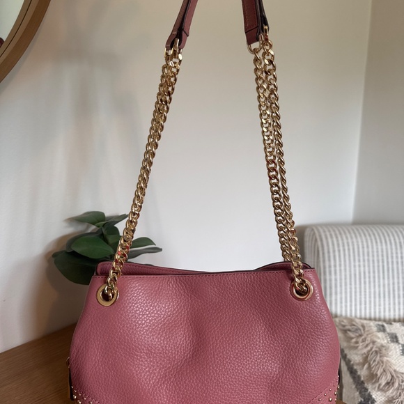Genuine Michael Kors Blush Leather Satchel - Picture 2 of 9